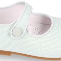 CEREMONY LINEN Little Girl Mary Jane shoes in pastel colors.