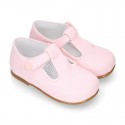 CEREMONY LINEN Little Kids T-Strap shoes in pastel colors.