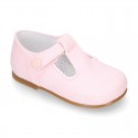 CEREMONY LINEN Little Kids T-Strap shoes in pastel colors.