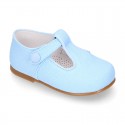 CEREMONY LINEN Little Kids T-Strap shoes in pastel colors.