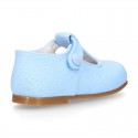 CEREMONY LINEN Little Kids T-Strap shoes in pastel colors.