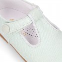 CEREMONY LINEN Little Kids T-Strap shoes in pastel colors.