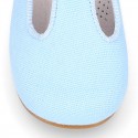 CEREMONY LINEN Little Kids T-Strap shoes in pastel colors.