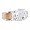 ZEBRAS design canvas Kids Laces up style espadrille shoes.