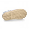 ZEBRAS design canvas Kids Laces up style espadrille shoes.