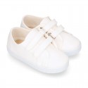 Cotton Canvas Kids Sneaker shoes BAMBA style laceless.