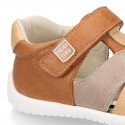 Nappa leather OKAA FLEX kids Sandal style shoes laceless in combinable colors.