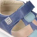 Nappa leather OKAA FLEX kids Sandal style shoes laceless in combinable colors.