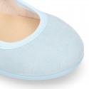 Serratex canvas Mary Janes dancer style with crossed ribbons or buckle fastening.