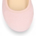 Serratex canvas Mary Janes dancer style with crossed ribbons or buckle fastening.