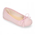 Serratex canvas Girl Ballet flat shoes with adjustable ribbon in PASTEL colors.