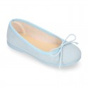 Serratex canvas Girl Ballet flat shoes with adjustable ribbon in PASTEL colors.