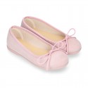 Serratex canvas Girl Ballet flat shoes with adjustable ribbon in PASTEL colors.