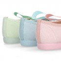 Serratex canvas Girl Mary Jane shoes Angel style in PASTEL colors.