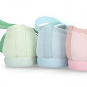 Serratex canvas Girl Mary Jane shoes Angel style in PASTEL colors.