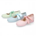 Serratex canvas Girl Mary Jane shoes Angel style in PASTEL colors.