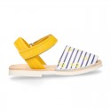 Soft Nappa leather kids Menorquina sandals with ANCHORS design.