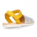 Soft Nappa leather kids Menorquina sandals with ANCHORS design.