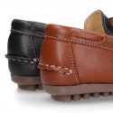 EXTRA SOFT nappa leather Kids moccasin shoes with bows.