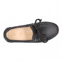 EXTRA SOFT nappa leather Kids moccasin shoes with bows.