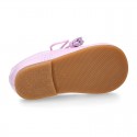 LILAC Nappa leather ENGLISH style shoes with laces with tassels.