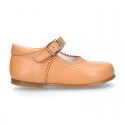 CAMEL Nappa leather Girl Mary Jane shoes with buckle fastening.