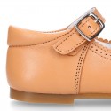 CAMEL Nappa leather Girl Mary Jane shoes with buckle fastening.