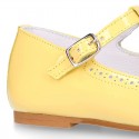 Girl T-Strap Mary Jane shoes in SOFT PATENT leather in pastel colors.