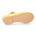 Girl T-Strap Mary Jane shoes in SOFT PATENT leather in pastel colors.