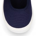 Cotton Canvas girl Mary Jane shoes Sneaker style laceless with BOW.