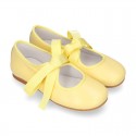 Extra soft nappa leather little girl Mary Jane shoes angel style in TRENDY colors.