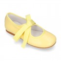Extra soft nappa leather little girl Mary Jane shoes angel style in TRENDY colors.