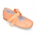 Extra soft nappa leather little girl Mary Jane shoes angel style in TRENDY colors.