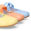 Extra soft nappa leather little girl Mary Jane shoes angel style in TRENDY colors.