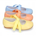 Extra soft nappa leather little girl Mary Jane shoes angel style in TRENDY colors.