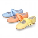 Extra soft nappa leather little girl Mary Jane shoes angel style in TRENDY colors.