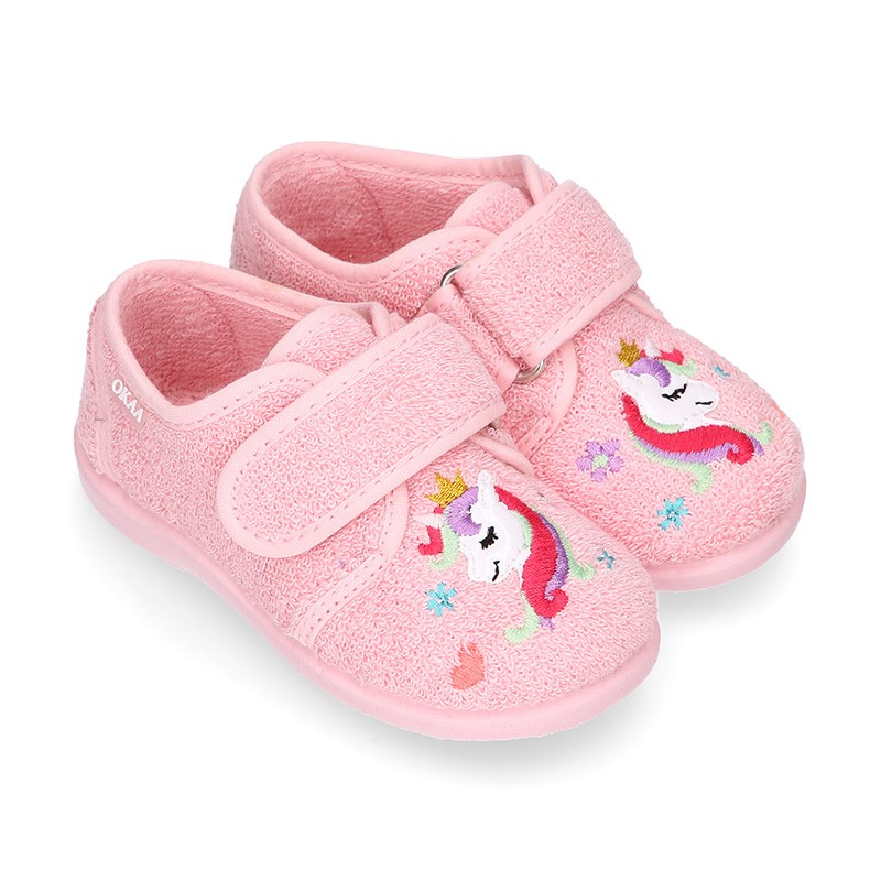 Zapatilla de casa niña unicornio cierre VL150 | OkaaSpain