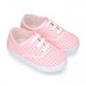 VICHY Cotton canvas Kids bamba type shoes.