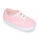 VICHY Cotton canvas Kids bamba type shoes.