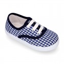 VICHY Cotton canvas Kids bamba type shoes.