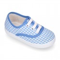 VICHY Cotton canvas Kids bamba type shoes.