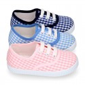 VICHY Cotton canvas Kids bamba type shoes.