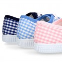 VICHY Cotton canvas Kids bamba type shoes.