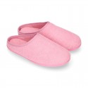 Terry cloth Kids Home shoes with open heel design CLOG style.