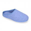 Terry cloth Kids Home shoes with open heel design CLOG style.