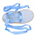 VICHY Cotton Canvas Girl Valenciana style espadrille shoes in PASTEL colors.