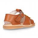 BABY KID Sandal shoes Menorquina style with LYON design and flexible soles.