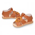 BABY KID Sandal shoes Menorquina style with LYON design and flexible soles.