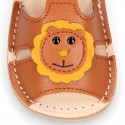 BABY KID Sandal shoes Menorquina style with LYON design and flexible soles.