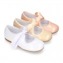 Extra soft PEARL PATENT leather little girl Mary Jane shoes angel style.